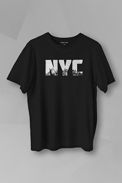 ZOKAWEAR Μπλουζάκι Unisex Μπλουζάκι NYC New York City με μαύρο εμπριμέ