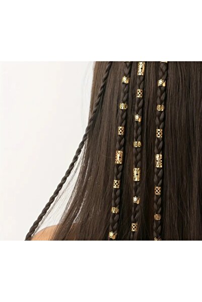 LORESİMA AKSESUAR أقراط شعر ذهبية 10 قطع موديل 1