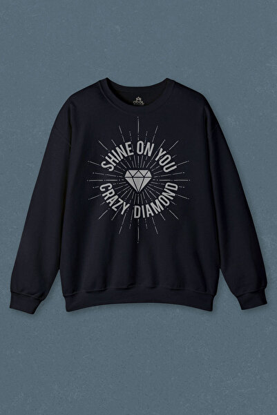 so cool Bluza de trening bleu marin Shine On You Diamond Adesivo Pink Floyd imprimată unisex