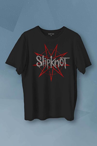 Kendim Seçtim Slipknot Red Yıldız Rock Metal Music Baskılı Tişört Unisex T-shirt