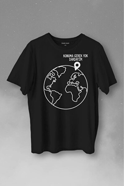 Kendim Seçtim Nije potrebna lokacija World Minimal Štampano T-shirt unisex T-...