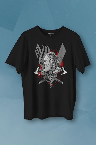 Kendim Seçtim Vikings Ragnar Lothbrok Vikings Warrior Štampano T-shirt Unisex...
