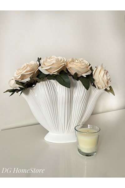 vazo İstiridye & Midye Dekoratif Vazo (24X30 BÜYÜK BOY)