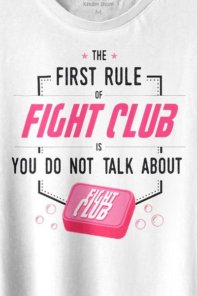 Kendim Seçtim Tricou cu imprimeu First Rule Of The Fight Club Tricou unisex