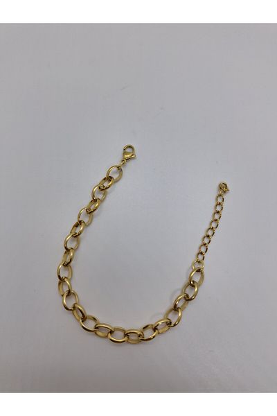 stainless steell Elfıda Shop Steel Chain Ring Bracelet