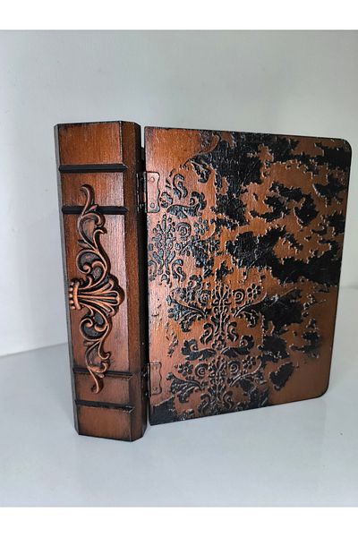 IremTasarimAtolyesi Wooden Gift Box - Book and Home Decoration Hand Painting Products