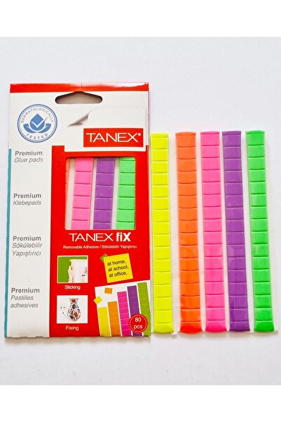 Tanex Tack-it Renkli Hamur Yapıştırıcı Tanex Fix 50gr 1 Paket Karışık Renkli