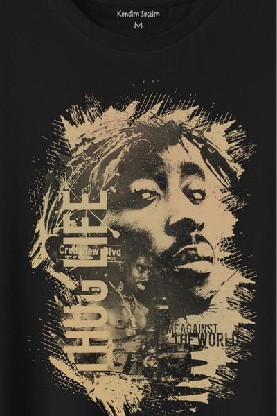 Kendim Seçtim Μπλουζάκι 2pac Hip Hip Rap Αμερικής West Coast με στάμπα μπλουζάκι Unisex