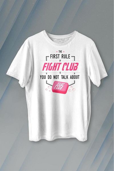 Kendim Seçtim Tricou cu imprimeu First Rule Of The Fight Club Tricou unisex