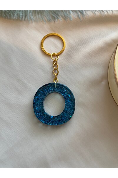 HERCY ميدالية مفاتيح من راتنج الإيبوكسي بحرف O