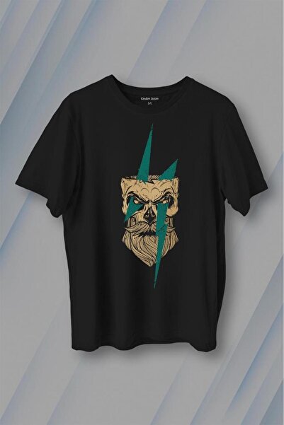 ZOKAWEAR Lightning Gothic Bearded Statue Printed T-Shirt Unisex T-shirt