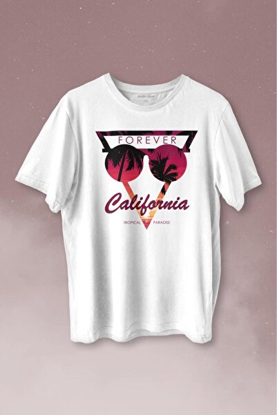 Kendim Seçtim California Forever Summer Minimal Good Vibe Štampano T-shirt Un...