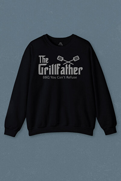so cool Hanorac bleumarin The Grill Father Godfather Grill Barbecue Meat Printed Sweat unisex