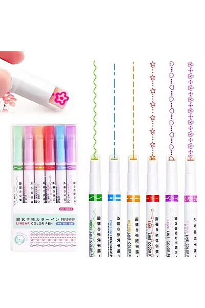 enyareshome Set of 6 Cylinder Shaped Linear Drawing Pencils 13.5cm