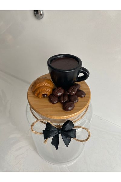 GÖNÜL Ceramic Varnished 800ml Jar with Cup