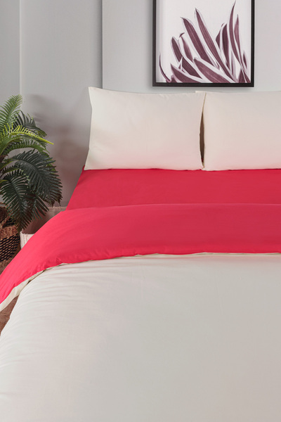 Evim Red Cream 100% Cotton Akfil Teknik European Team 200X220 cm Double