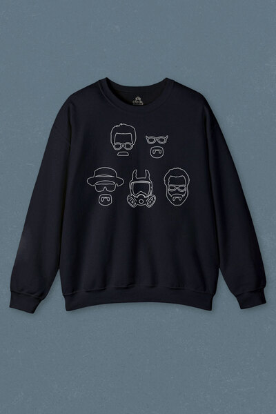 so cool Μπλε ναυτικό φούτερ Breaking Bad Heisenberg Br Ba Brom Barrium Printe...