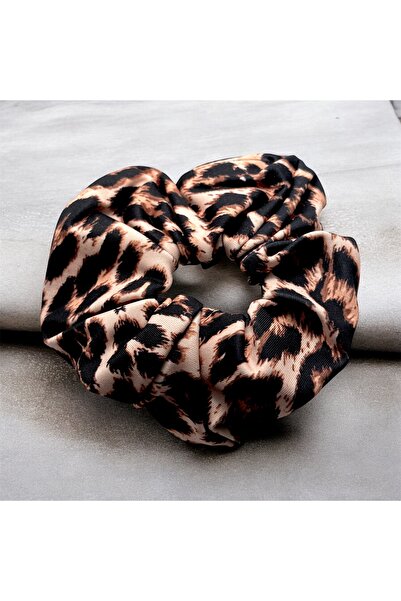 MODA leopar desenli lastik toka
