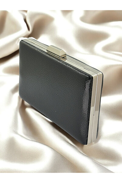 Wedding Fashion Culoare neagră Geantă pentru rochie de seară Piele metalizată...