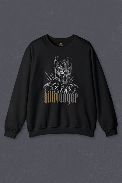 so cool Унісекс світшот Golden Jaguar Black Panther Film Baskılı Sweat