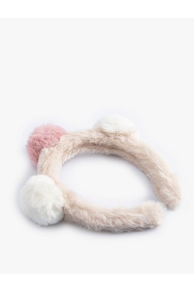 Koton Plush Crown with Pompom Detail