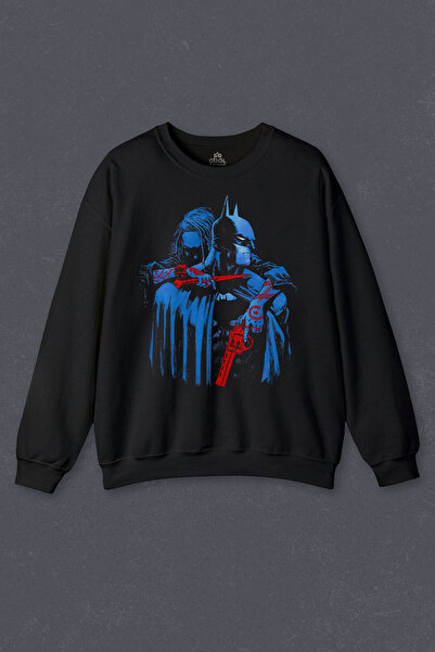so cool Unisex Sweatshirt Batman Joker Kara Şovalye Dark Knight Film Baskılı Sweat