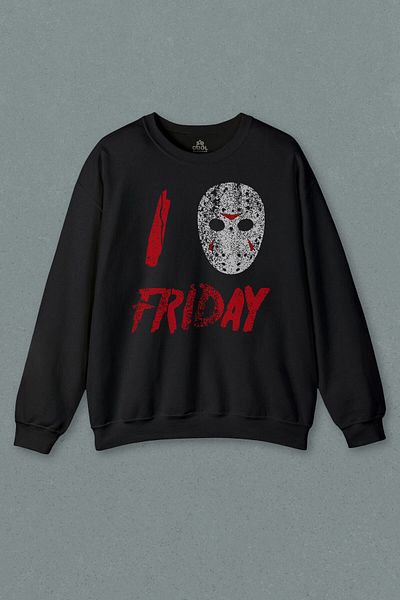 so cool Hanorac negru unisex Friday The 13th 13thFriday Thirteenth Fear Imprimat