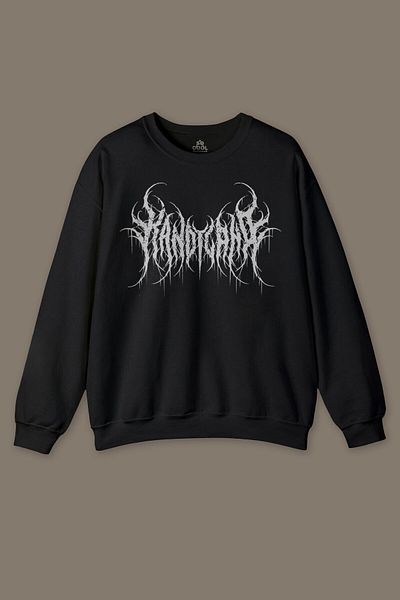 so cool Hanorac cu imprimeu negru cu imprimeu Gothic Kandyland Logo Candy Gothic