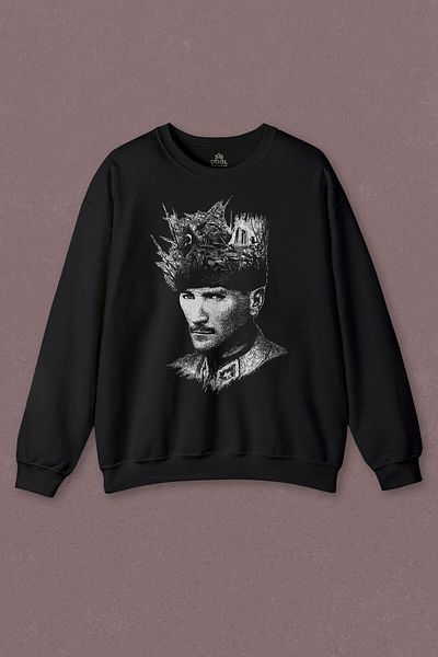 so cool Hanorac unisex Ataturk Çanakkale Silhouette Tipografie Mustafa Kemal Republic Transpirație imprimată