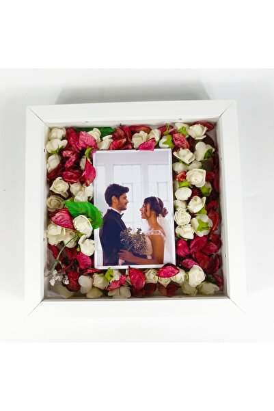 FY Ledli Isim Ve Tarih Hediyeli 25x25x3 Cm 15x10 Fotoğraf Bölümlü Anı Çerçeve...