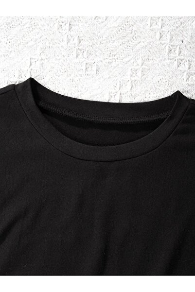 Let's Wear Grafi Kuromi Printed Tshirt for Girls with Crew Neck