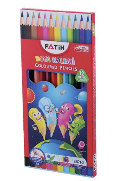 Fatih School Set - 12-Piece Dry Paint (Art No:33112)+ 12-Piece Felt Paint (Art No: 34015)