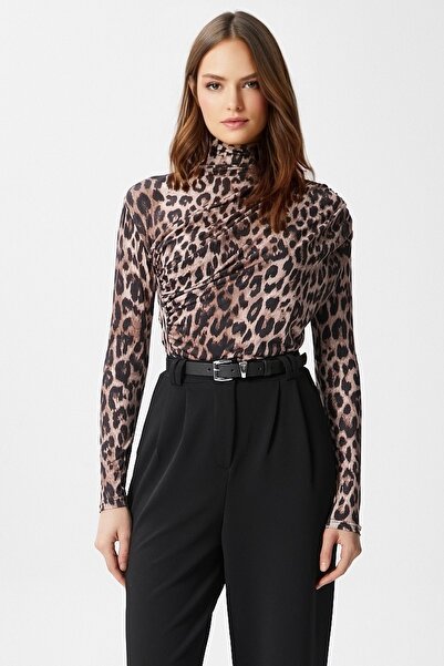 Ritnice Γυναικεία μπλούζα Moon Gathered Leopard Sandy