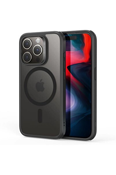 ESR İphone 15 Pro Uyumlu, Classic Hibrit Halolock Magsafe Kılıf Buzlu Siyah