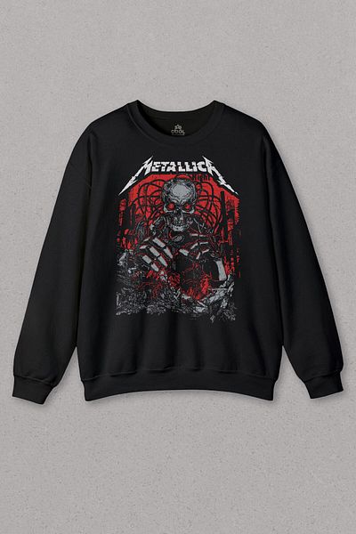 so cool Hanorac unisex Metallica Rock Music Metal Skull Skull James Lars Kırk Robert Transpirație imprimată
