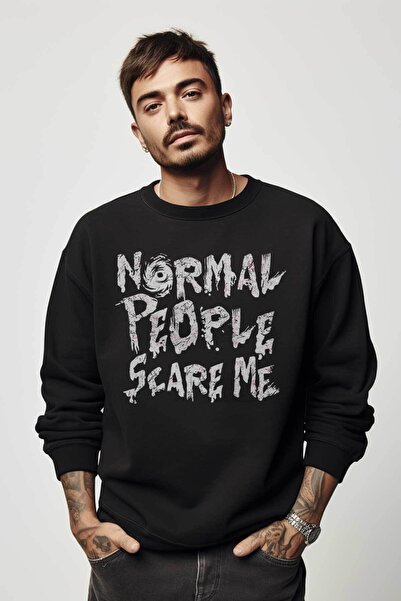 so cool Hanorac unisex Normal People Scare Me Normal People Scare Me Sweat im...