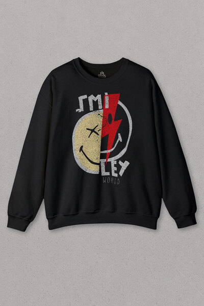 so cool Unisex dukserica Smile World Urban Street Culture Smejuće lice Štampa...