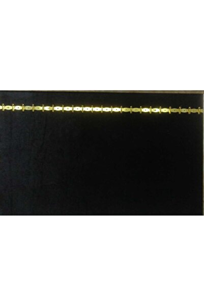 DEKORBİZDEN Tesbih Askılığı Geniş Aralıklı (3CM) Metal Sarı 1 Metre 44 Tesbihlik