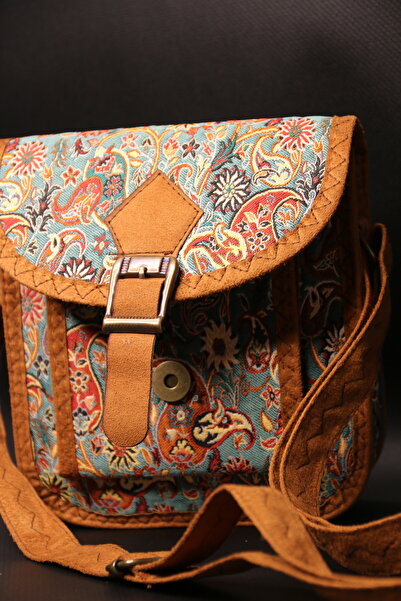 PUJİVA Terme Omuz Çantası, Etnik Tarz Kilim Desenli, Askılı Çanta, Günlük Otantik Çanta Ölçü:17*18*6