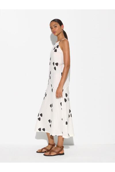 PARFOİS Desenli Uzun Elbise