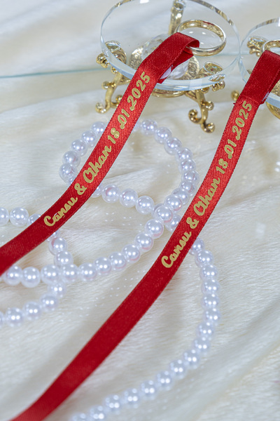 Rima Tasarım Isimli Yüzük Kurdelesi Söz Kurdelesi Ve Nişan Kurdelesi İnci Hed...