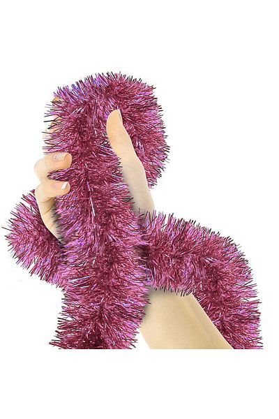 CEKAVE Pink Colored Glitter Ornament - 2 Meters Length and 8 cm Width, for Party