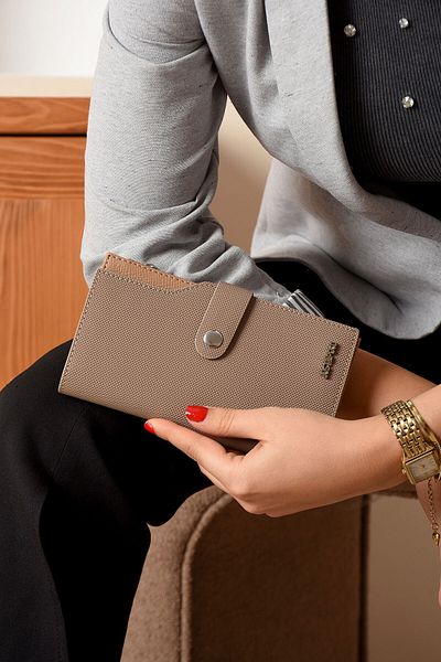 Just Polo Textured Fabric 20 Card Compartment Slim Model Women's Wallet Card Holder