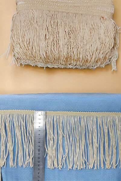 DUAYEN örme dantel floş  Saçak Püskül 14 Cm * 1 Metre