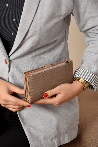 Just Polo Textured Fabric 20 Card Compartment Slim Model Women's Wallet Card Holder