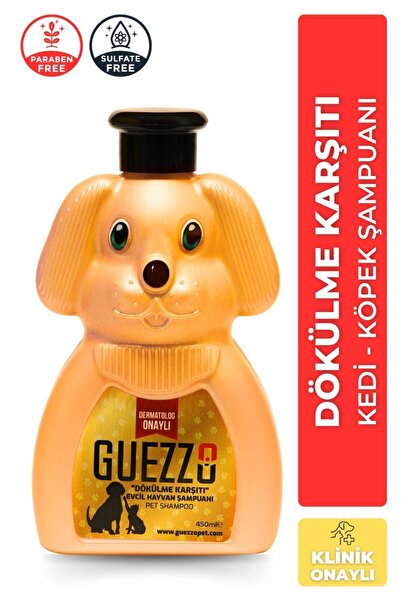 GUEZZO DÖKÜLME KARŞITI EVCİL HAYVAN ŞAMPUANI (KEDİ & KÖPEK) - 450 ML