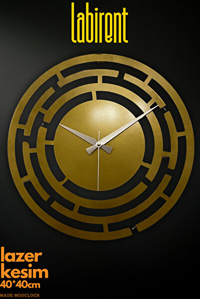 Maze Model Metal Laser Cutting Mite Quiet Mechanism Wall Clock (40*40 cm)