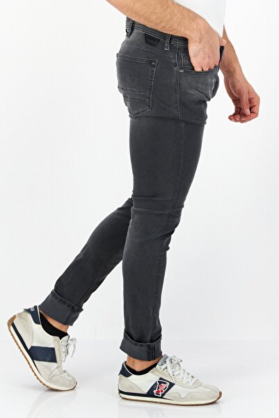 Replay Men Skinny Fit Lanny Washed Stretchable Jeans, Medium Grey