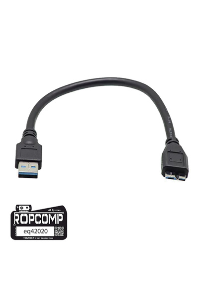 Ropcomp USB Micro-B Superspeed Data Kablosu USB 3.0 20cm