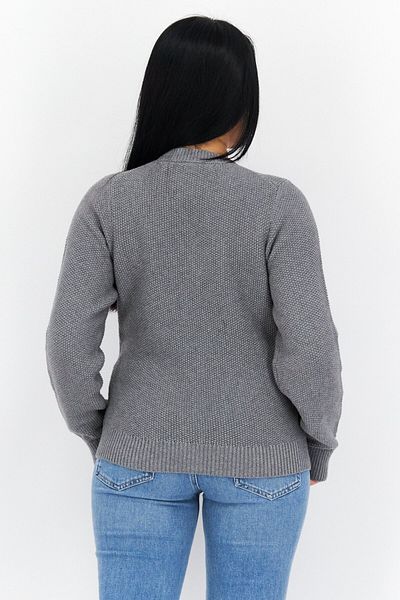 Lyle & Scott Women V-neck Long Sleeve Embroidered Logo Cardigans, Grey